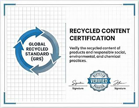 RECYCLED CONTENT CERTIFICATION RECYCLED CONTENT CERTIFICATION