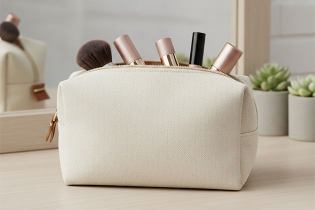 canvas cosmetic bag