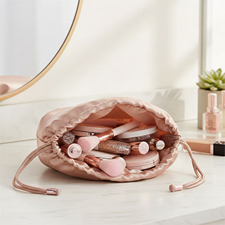 drawstring makeup bag