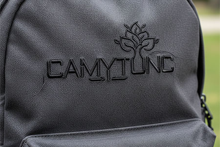 embroidered backpack