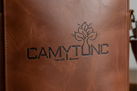 leather cooler bag with logo