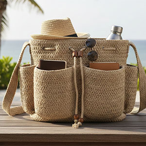 multi-pocket woven bag