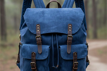 piece dyed fabric backpack